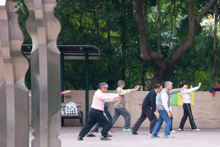 Tai Chi en parque de Kowloon