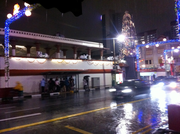 Lluvia torrencial en Singapur