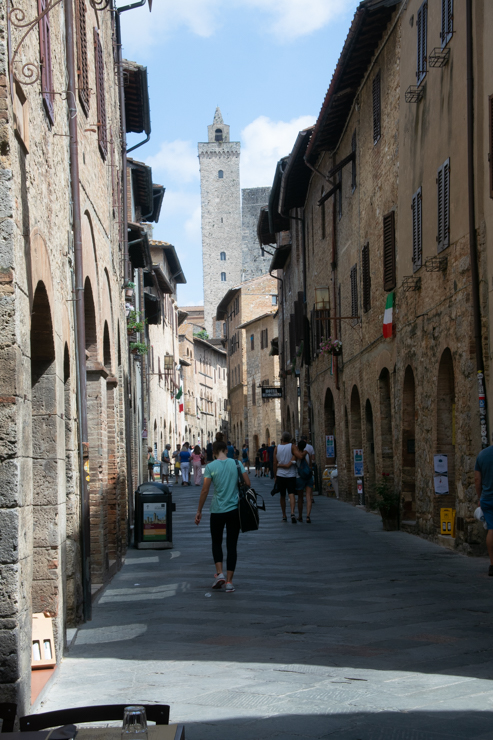 La via Salicotto en Siena